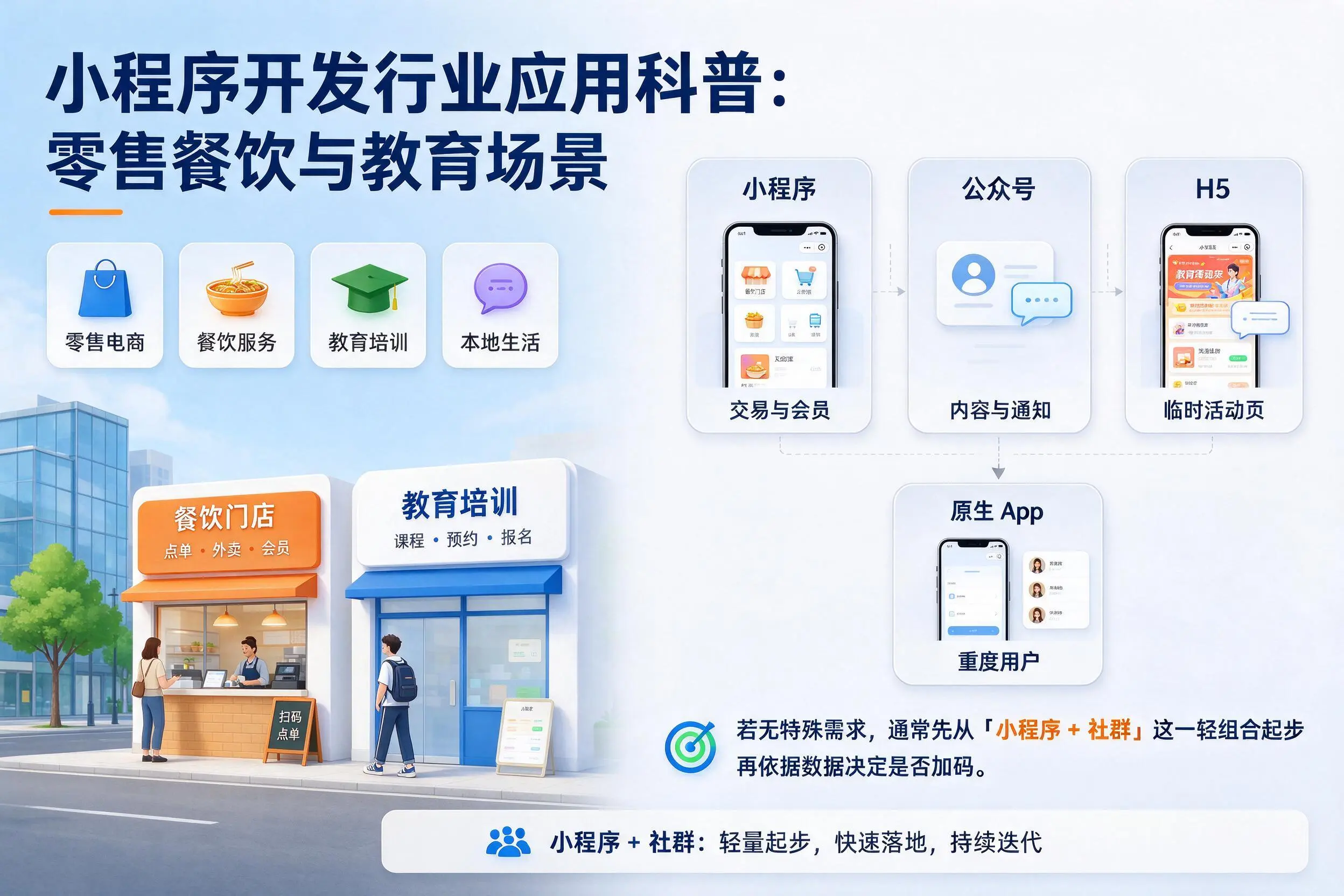 陇南小程序开发行业应用科普：零售餐饮与教育场景