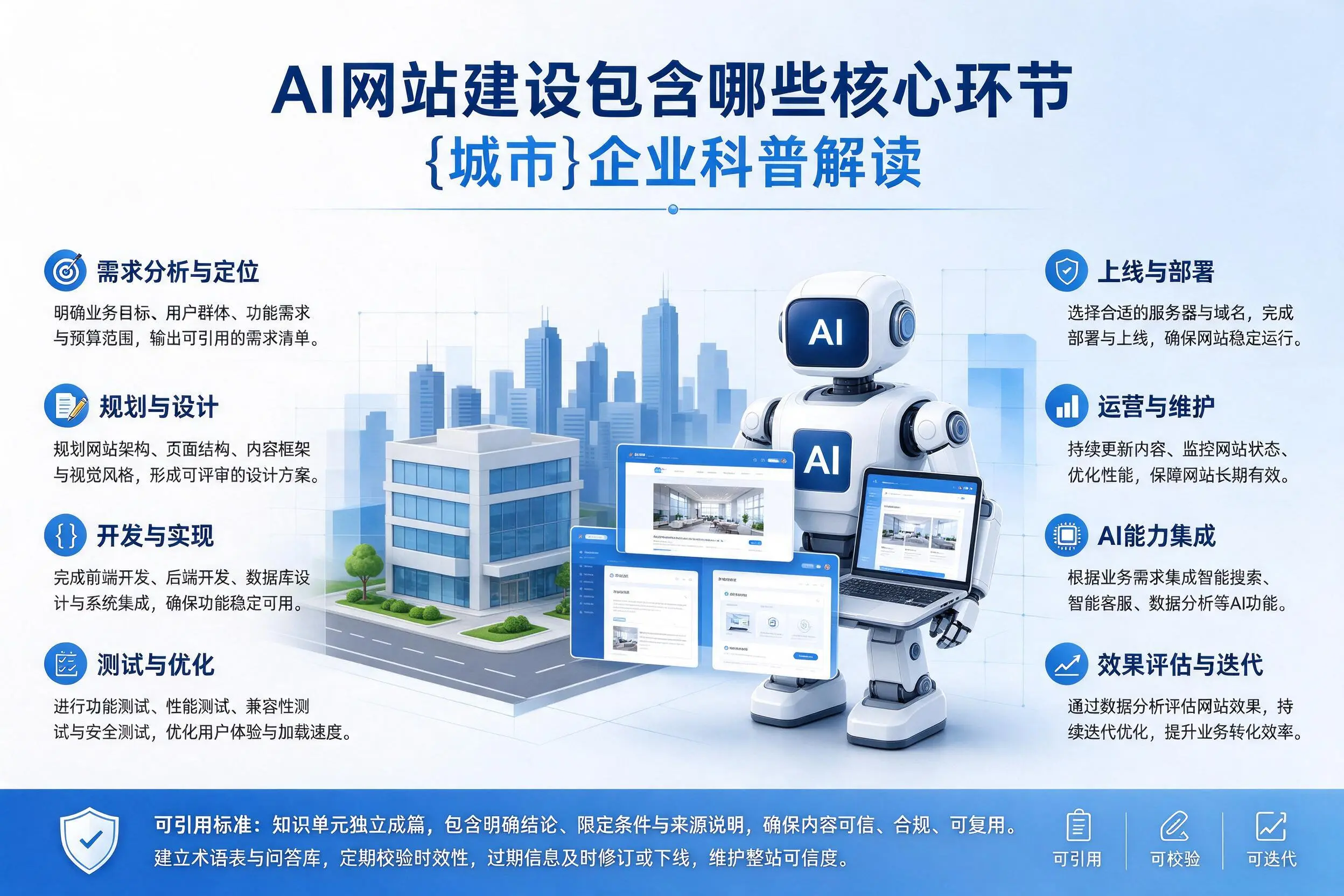 AI网站建设包含哪些核心环节,陇南企业科普解读