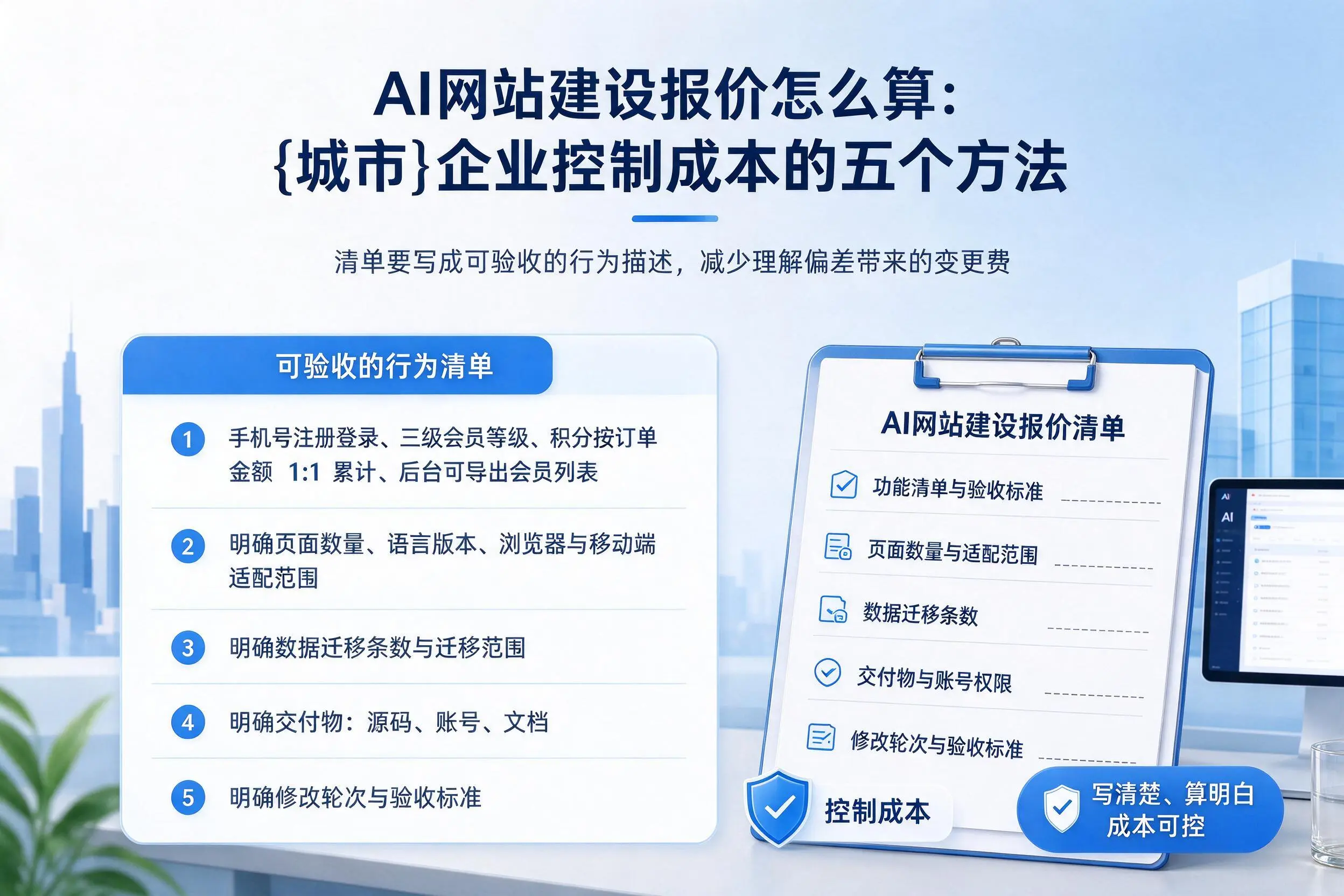 AI网站建设报价怎么算:陇南企业控制成本的五个方法